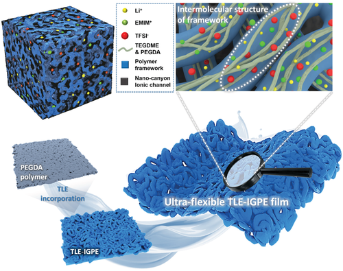 Multi-Foldable and Environmentally-Stable All-Solid-State Supercapacitor Based on Hierarchical Nano-Canyon Structured Ionic-Gel Polymer Electrolyte