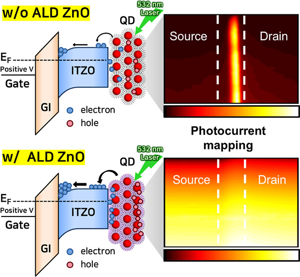 Enhanced Photoresponse of Quantum Dot-Coated ITZO Phototransistors by Atomic Layer Deposition of ZnO